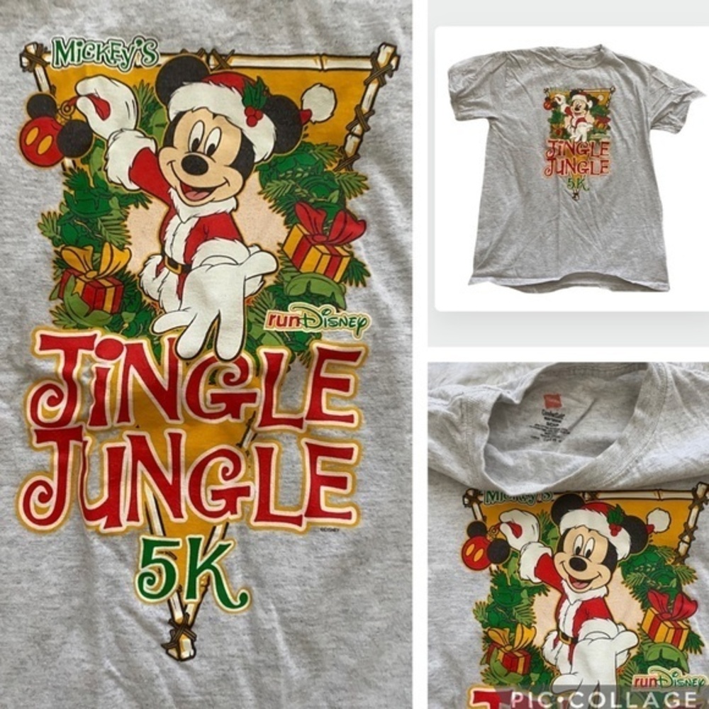 runDisney Mickey’s Jingle Jungle 5K Disney World Race Shirt Adult Small